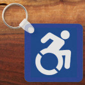 身体障害モダン標識 キーホルダー (正面)