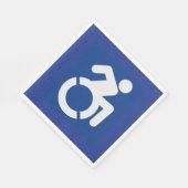 身体障害モダン標識 スタンダードランチョンナプキン (角)