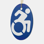 身体障害モダン標識 セラミックオーナメント (左)