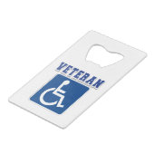 身体障害者退役軍人 クレジットカード栓抜き (正面アングル)