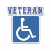 身体障害者退役軍人 シール (正面)