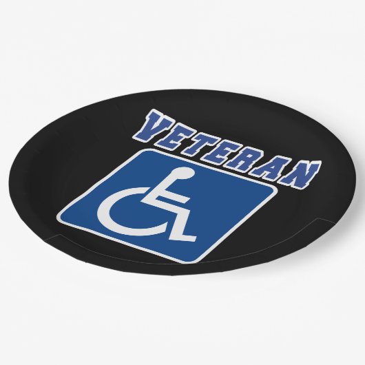 身体障害者退役軍人 ペーパープレート (アングル)
