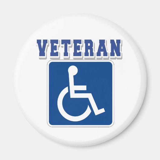 身体障害者退役軍人 マグネット (正面)