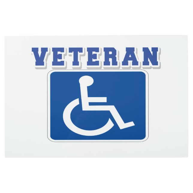 身体障害者退役軍人 メタルプリント (正面)