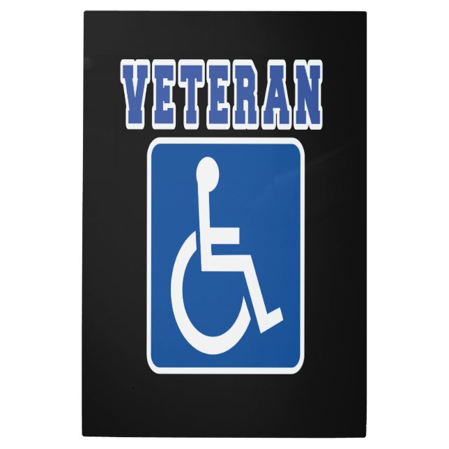 身体障害者退役軍人 メタルプリント (正面)