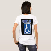身体障害者退役軍人 Tシャツ (裏面フル)