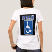 身体障害者退役軍人 Tシャツ (裏面)