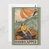 身体障害者！参政権のポスター ポストカード (正面/裏面)