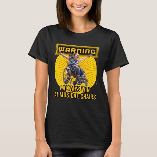 身体障害者 車椅子 H Tシャツ (正面)