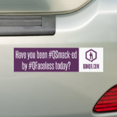 身元を隱したQSmack バンパーステッカー (車上)