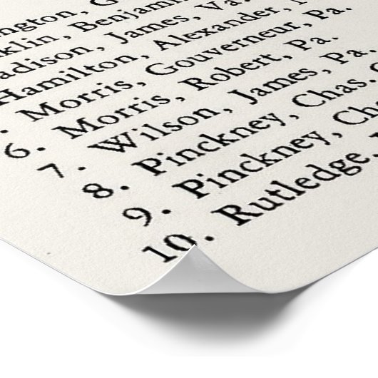 身元確認の署名 ポスター (角)