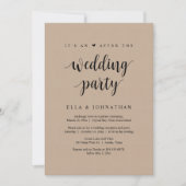 身内だけで挙式をした後のパーティーのお知らせ, クラフト 招待状 (正面)