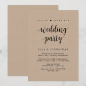 身内だけで挙式をした後のパーティーのお知らせ, クラフト 招待状 (正面/裏面)