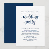 身内だけで挙式を行うこと、その後のパーティーのお知らせ  招待状 (正面/裏面)