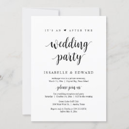 身内だけで挙式を行うこと、それは結婚式後のパーティーです 招待状