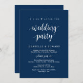 身内だけで挙式を行うこと、それは結婚式後のパーティー 招待状 (正面/裏面)