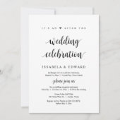 身内だけで挙式を行う, 結婚式後のパーティーのお知らせ 招待状 (正面)