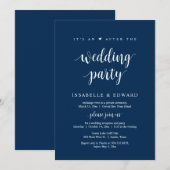 身内のみの結婚式、その後のパーティー 招待状 (正面/裏面)