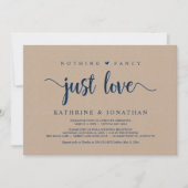 身内のみの結婚式, シンプルな愛を祝う, 現代的なクラフトスタイルⅠ 招待状 (正面)