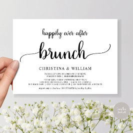 身内のみの結婚式、ハッピーエンドのブランチ、ラスティック 招待状