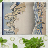 身延川北斎から富士山の裏側 キッチンタオル (折り畳み)