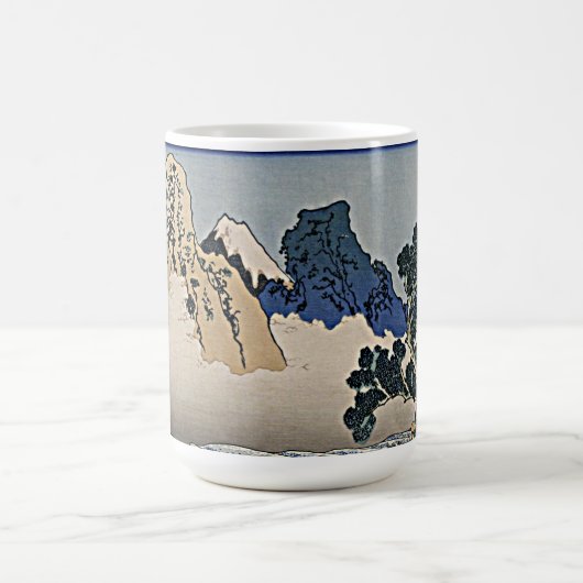身延川北斎から富士山の裏側 コーヒーマグカップ (中央)