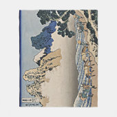 身延川北斎から富士山の裏側 フリースブランケット (正面)