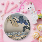 身延川北斎から富士山の裏側 ペーパープレート (パーティー)