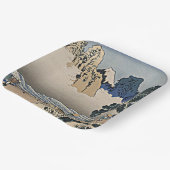 身延川北斎から富士山の裏側 ペーパープレート (傾斜あり)