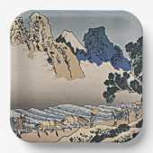 身延川北斎から富士山の裏側 ペーパープレート (正面)