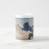 身延川北斎から富士山の裏側 ボーンチャイナマグカップ (正面)