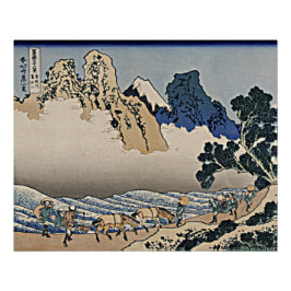 身延川北斎から富士山の裏側 ポスター