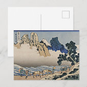 身延川北斎から富士山の裏側 ポストカード (正面/裏面)