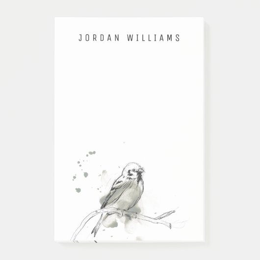 身振り鳥勉強 ポストイット (正面)