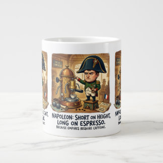 身長不足のナポレオン・コーヒーの似顔絵 ジャンボコーヒーマグカップ