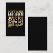 車いすおもしろいのユーモア嫌みのハンディキャップ 名刺 (正面/裏面)