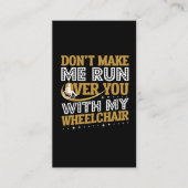 車いすおもしろいのユーモア嫌みのハンディキャップ 名刺 (正面)