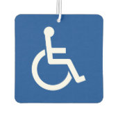 車いすアイコンの障害障害のあるシンボルカー カーエアーフレッシュナー (裏面)