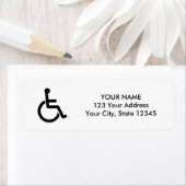 車いすアイコン障害シンボルのカスタムアドレス ラベル (インサイチュ)