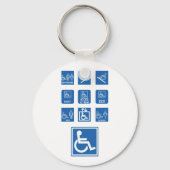 車いすアクセシビリティシンボルや象徴 キーホルダー (裏面)