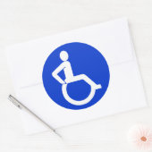 車いすアクセシビリティ標識 ラウンドシール (封筒)