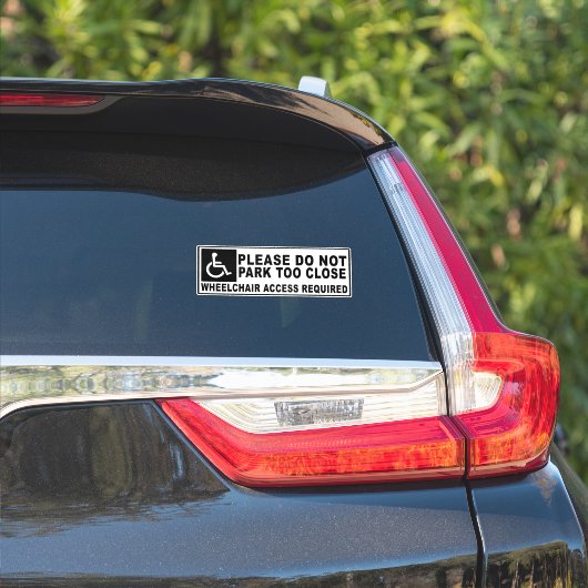 車いすアクセス要求を閉じすぎないように シール (車体側面)