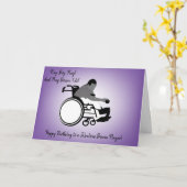 車いすカード入りボッキアボーイ カード (黄色い花)