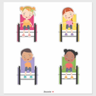 車いすシールの子ども1 シール