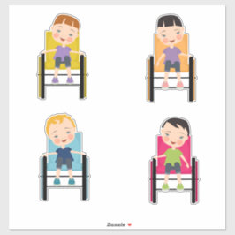 車いすシールの子ども4 シール