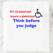 車いすシール 長方形シール (バッグ)