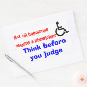 車いすシール 長方形シール (封筒)