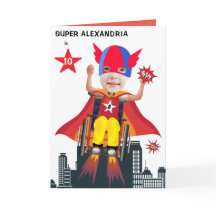 車いすスーパーヒーローガール💥飛んでいるヒーロー誕生日