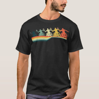 車いすテニスおもしろいヴィンテージレトロ料 Tシャツ