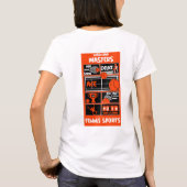 車いすテニス選手Tシャツ Tシャツ (裏面)